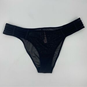 NWT Victoria's Secret‎ Mesh Black Cheekini Panties Underwear